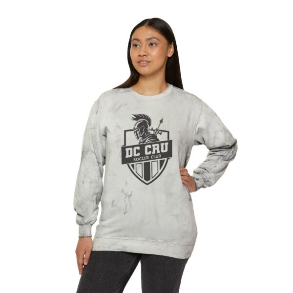 Adult CRU Soccer (Black Logo / 3 Color Options) - Unisex Color Blast Crewneck Sweatshirt - Image 4