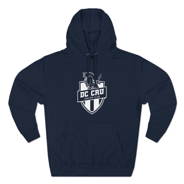 Adult CRU Soccer (White Logo / 5 Color Options) - Three-Panel Fleece Hoodie - Image 25