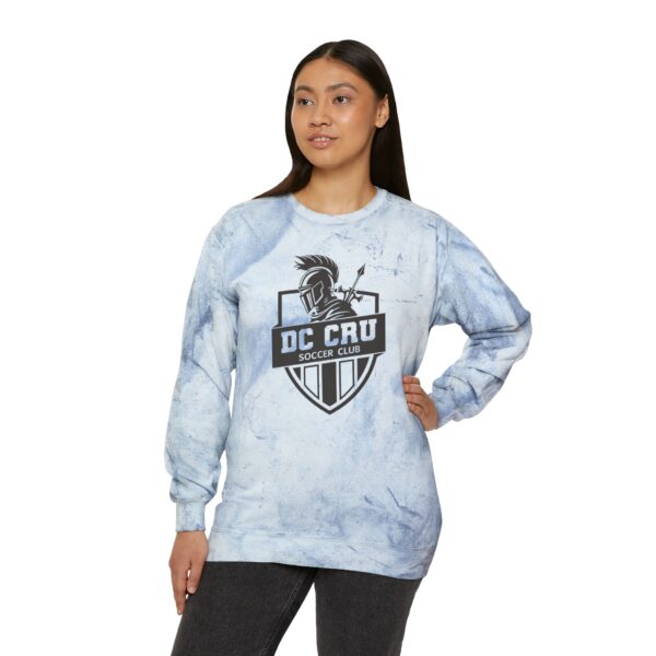 Adult CRU Soccer (Black Logo / 3 Color Options) - Unisex Color Blast Crewneck Sweatshirt - Image 10