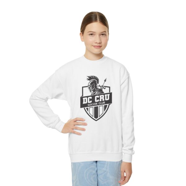 Youth CRU Soccer (Black Logo / 4 Color Options) Youth Crewneck Sweatshirt - Image 11