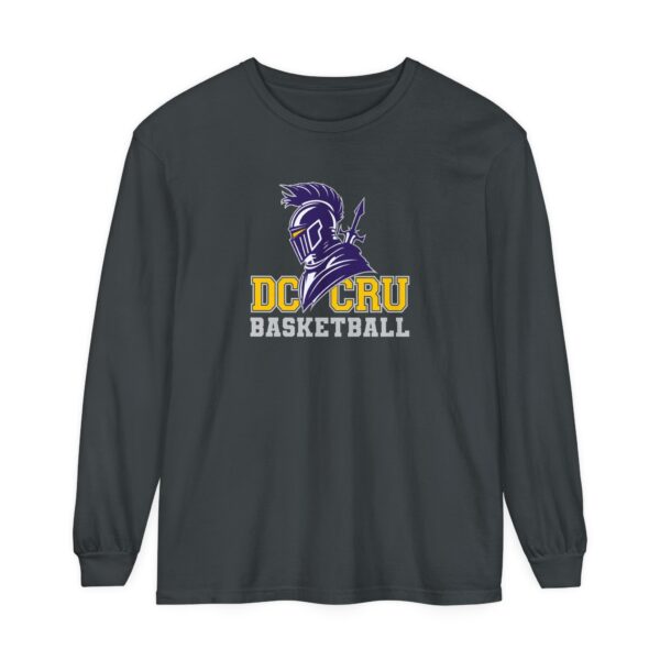 Adult CRU Basketball (11 Color Options / Gray) Unisex Garment-dyed Long Sleeve T-Shirt - Image 43