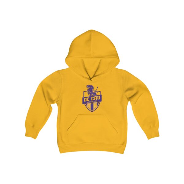 Youth CRU Soccer (Purple Logo / 3 Color Options) - Youth Heavy Blend Hooded Sweatshirt - Image 5