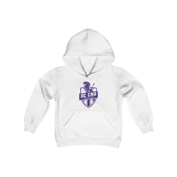 Youth CRU Soccer (Purple Logo / 3 Color Options) - Youth Heavy Blend Hooded Sweatshirt