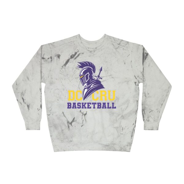 Adult CRU Basketball (4 Color Options / Purple) Unisex Color Blast Crewneck Sweatshirt - Image 4