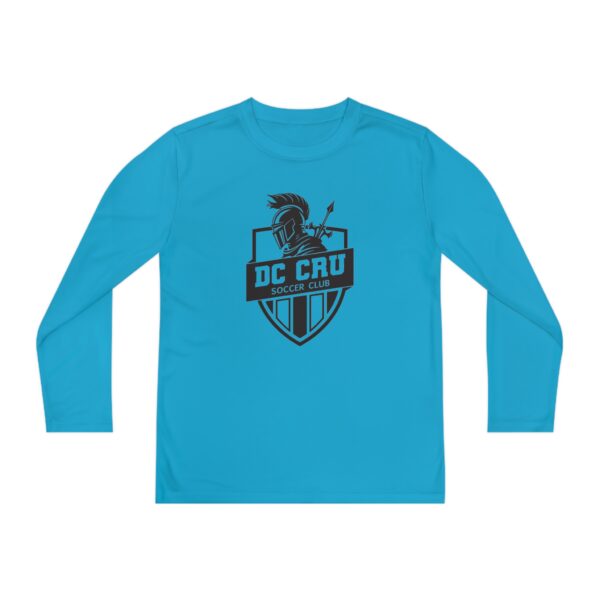 Youth CRU Soccer (Black Logo / 6 Color Options) - Youth Long Sleeve Competitor Tee