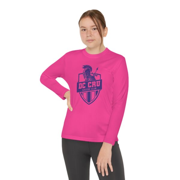 Youth CRU Soccer - (5 Color Options / Purple Logo) - Youth Long Sleeve Competitor Tee - Image 20