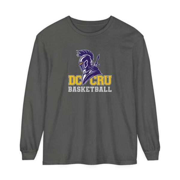 Adult CRU Basketball (11 Color Options / Gray) Unisex Garment-dyed Long Sleeve T-Shirt - Image 13