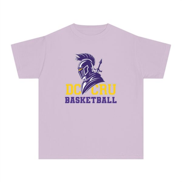 Youth CRU Basketball (9 Color Options / Purple) Youth Midweight Tee - Image 8