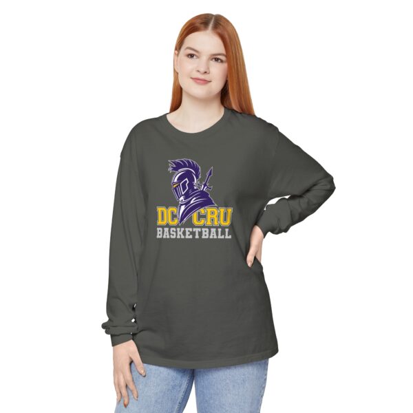 Adult CRU Basketball (11 Color Options / Gray) Unisex Garment-dyed Long Sleeve T-Shirt - Image 17