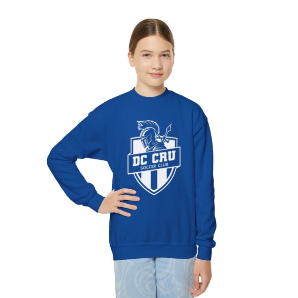 Youth CRU Soccer (White Logo / 9 Color Options) Youth Crewneck Sweatshirt - Image 5