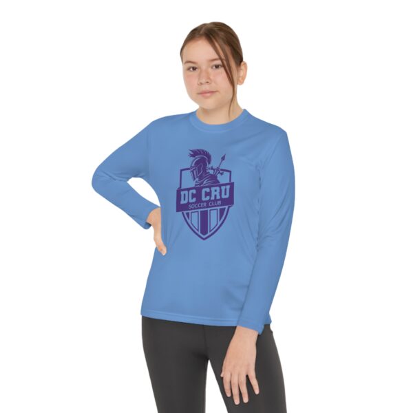 Youth CRU Soccer - (5 Color Options / Purple Logo) - Youth Long Sleeve Competitor Tee - Image 16