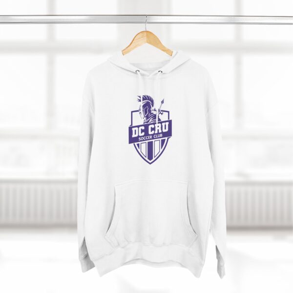 Adult CRU Soccer (4 Color Options / Purple Logo) - Three-Panel Fleece Hoodie - Image 4