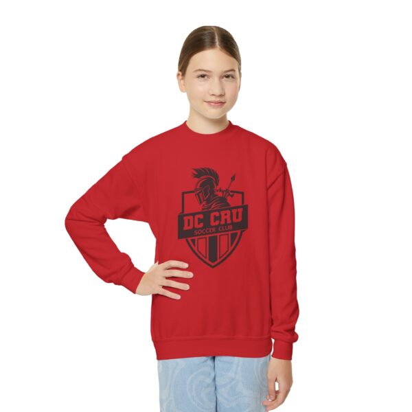 Youth CRU Soccer (Black Logo / 4 Color Options) Youth Crewneck Sweatshirt - Image 23