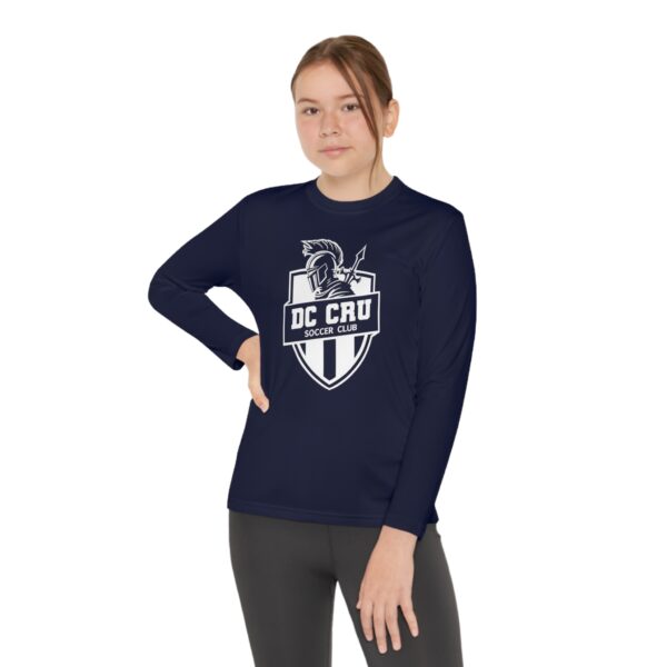 Youth CRU Soccer (12 Color Options / White) - Youth Long Sleeve Competitor Tee - Image 36