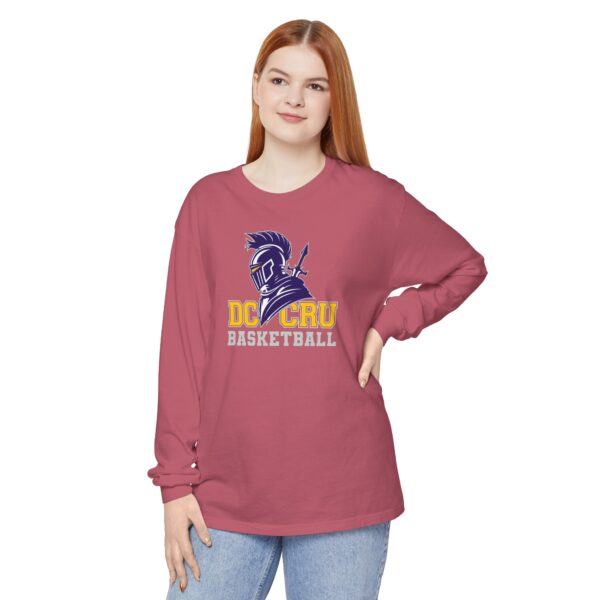 Adult CRU Basketball (11 Color Options / Gray) Unisex Garment-dyed Long Sleeve T-Shirt - Image 65