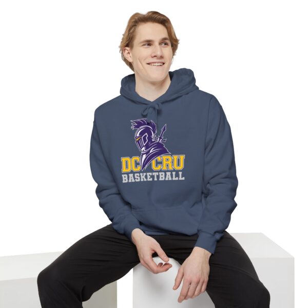 Adult CRU Basketball (5 Color Options / Gray) Unisex Garment-Dyed Hoodie - Image 36