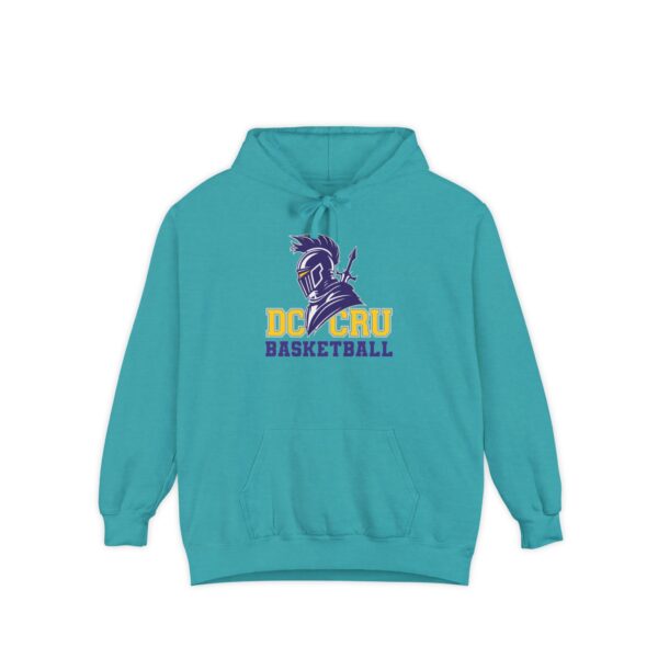 Adult CRU Basketball (4 Color Options / Purple) Unisex Garment-Dyed Hoodie - Image 6