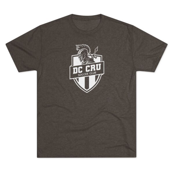 Adult CRU Soccer (7 Color Options / Black) Tri-Blend Crew Unisex Tee - Image 5