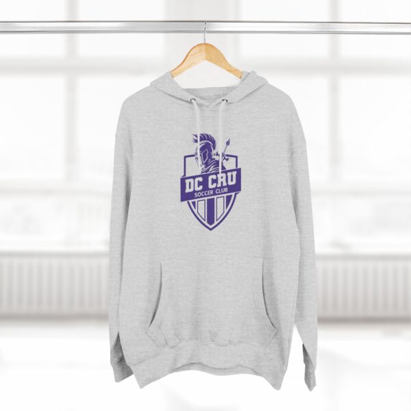 Adult CRU Soccer (4 Color Options / Purple Logo) - Three-Panel Fleece Hoodie - Image 10