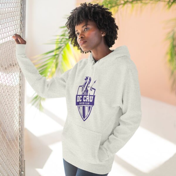 Adult CRU Soccer (4 Color Options / Purple Logo) - Three-Panel Fleece Hoodie - Image 24