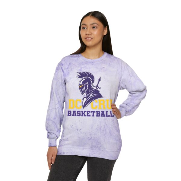 Adult CRU Basketball (4 Color Options / Purple) Unisex Color Blast Crewneck Sweatshirt - Image 3