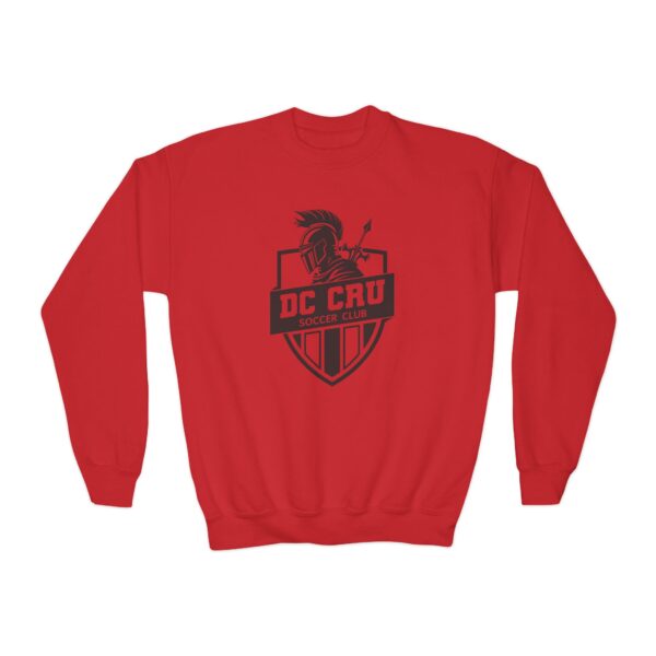 Youth CRU Soccer (Black Logo / 4 Color Options) Youth Crewneck Sweatshirt - Image 19