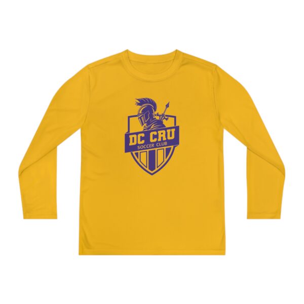 Youth CRU Soccer - (5 Color Options / Purple Logo) - Youth Long Sleeve Competitor Tee - Image 9