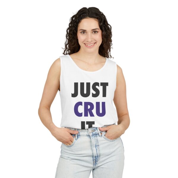 Adult "JUST CRU IT" Unisex Garment-Dyed Tank Top - Image 3