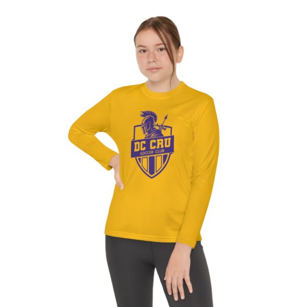 Youth CRU Soccer - (5 Color Options / Purple Logo) - Youth Long Sleeve Competitor Tee - Image 12