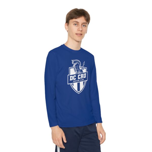 Youth CRU Soccer (12 Color Options / White) - Youth Long Sleeve Competitor Tee - Image 31