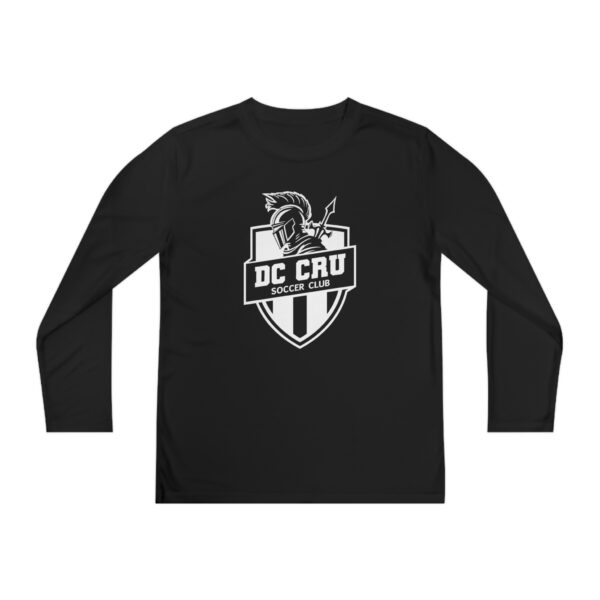 Youth CRU Soccer (12 Color Options / White) - Youth Long Sleeve Competitor Tee - Image 9