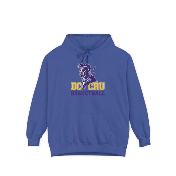 Adult CRU Basketball (4 Color Options / Purple) Unisex Garment-Dyed Hoodie - Image 7