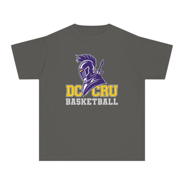 Youth CRU Basketball (9 Color Options / Gray) Youth Midweight Tee - Image 4