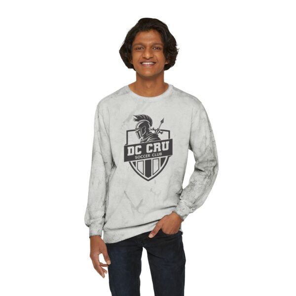 Adult CRU Soccer (Black Logo / 3 Color Options) - Unisex Color Blast Crewneck Sweatshirt - Image 3