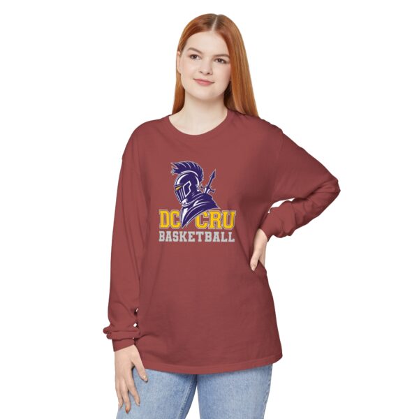 Adult CRU Basketball (11 Color Options / Gray) Unisex Garment-dyed Long Sleeve T-Shirt - Image 11