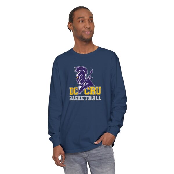 Adult CRU Basketball (11 Color Options / Gray) Unisex Garment-dyed Long Sleeve T-Shirt - Image 33