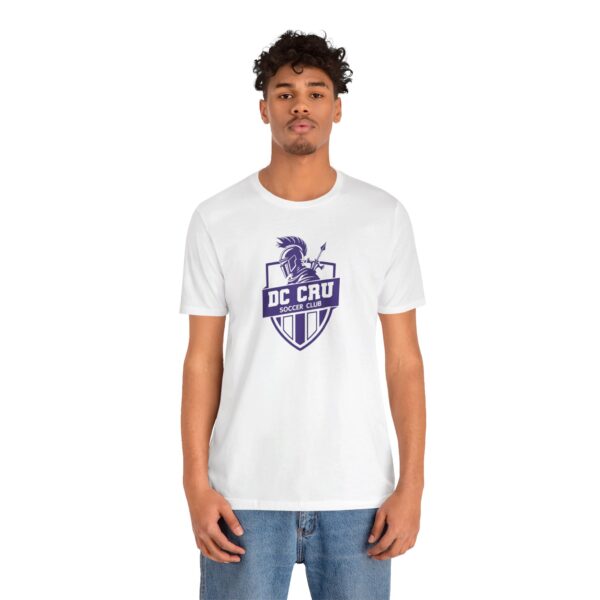 Adult CRU Soccer (Multi-Colored Logos / 11 Color Options) Jersey Short Sleeve Unisex Tee - Image 3