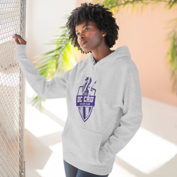 Adult CRU Soccer (4 Color Options / Purple Logo) - Three-Panel Fleece Hoodie - Image 12