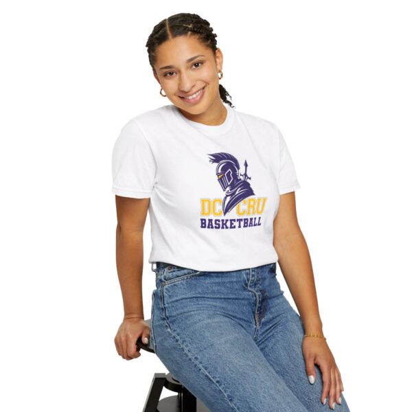 Adult CRU Basketball (12 Color Options / Purple) Unisex Garment-Dyed T-shirt - Image 3