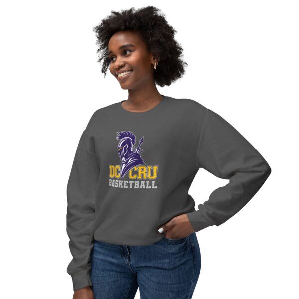 Adult CRU Basketball (4 Color Options / Gray) Unisex Lightweight Crewneck Sweatshirt - Image 4