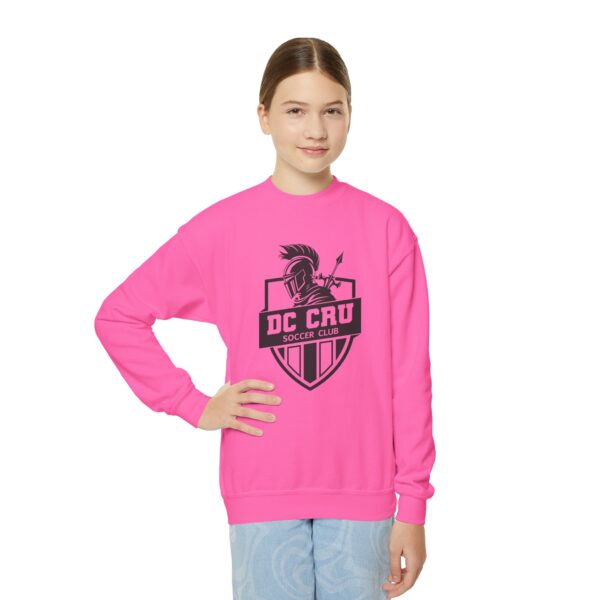 Youth CRU Soccer (Black Logo / 4 Color Options) Youth Crewneck Sweatshirt - Image 5