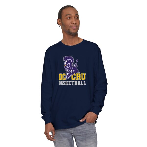 Adult CRU Basketball (11 Color Options / Gray) Unisex Garment-dyed Long Sleeve T-Shirt - Image 39