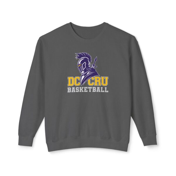 Adult CRU Basketball (4 Color Options / Gray) Unisex Lightweight Crewneck Sweatshirt - Image 2