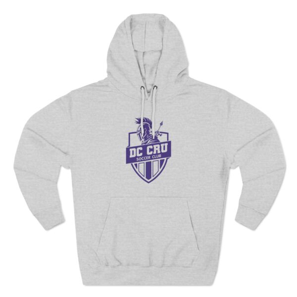 Adult CRU Soccer (4 Color Options / Purple Logo) - Three-Panel Fleece Hoodie - Image 7