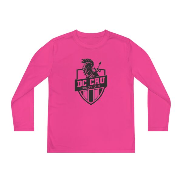 Youth CRU Soccer (Black Logo / 6 Color Options) - Youth Long Sleeve Competitor Tee - Image 21