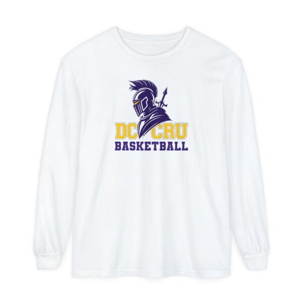 Adult CRU Basketball (5 Color Options / Purple) Unisex Garment-dyed Long Sleeve T-Shirt