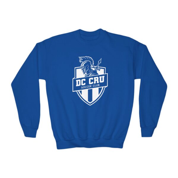 Youth CRU Soccer (White Logo / 9 Color Options) Youth Crewneck Sweatshirt