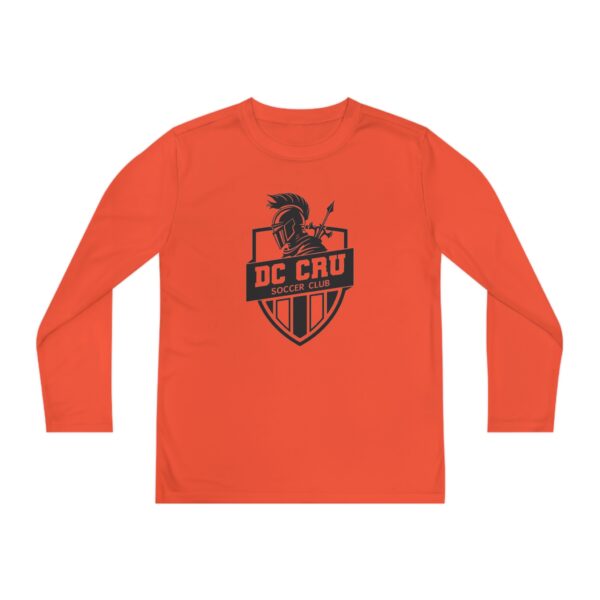 Youth CRU Soccer (Black Logo / 6 Color Options) - Youth Long Sleeve Competitor Tee - Image 9