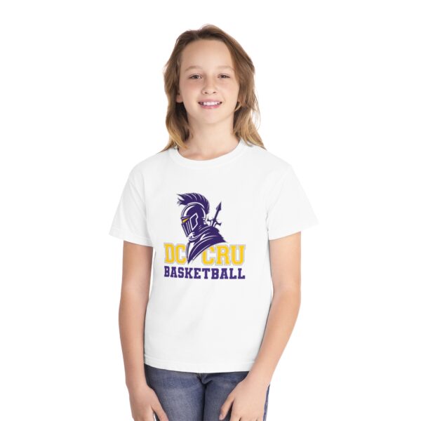 Youth CRU Basketball (9 Color Options / Purple) Youth Midweight Tee - Image 2