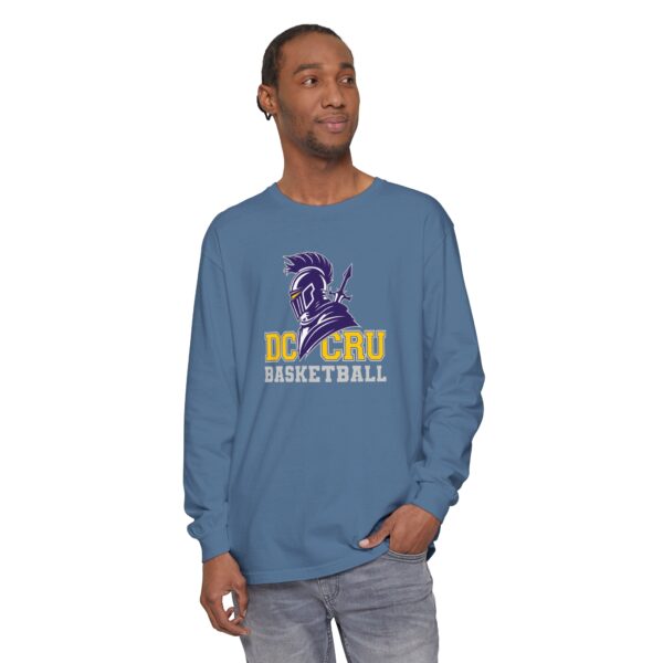 Adult CRU Basketball (11 Color Options / Gray) Unisex Garment-dyed Long Sleeve T-Shirt - Image 27